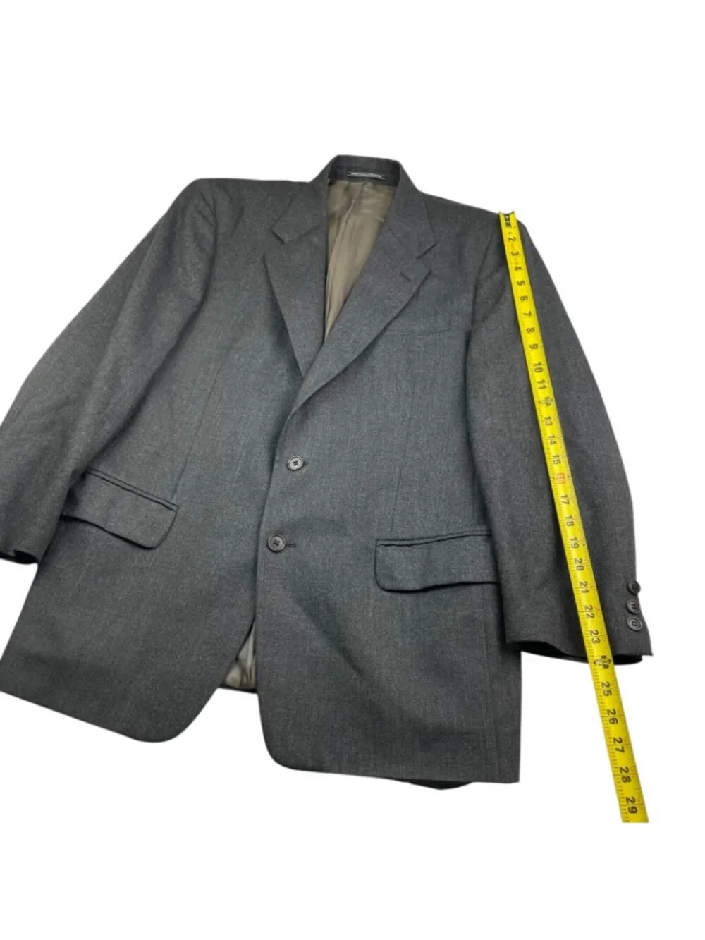VTG United Colors Of Benetton Men's Flannel Blazer Gray • Italy • 42R US--52 EU